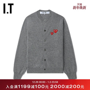 COMME PLAY des GARCONS川久保玲情侣款 圆领羊毛针织开衫 CDG