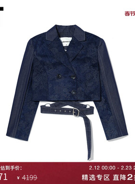 IT Andersson Bell女装短款夹克新品设计感挖剪细节合身外套453WX