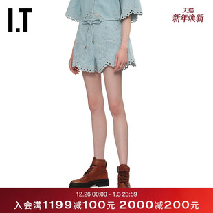 花纹刺绣镂空休闲裤 新款 宽松牛仔短裤 7215ARXQ ZIMMERMANN女装