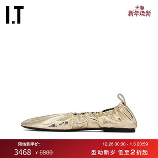 平底鞋 单鞋 新款 缩褶小皮鞋 SANDER女款 复古时尚 0016P32N JIL