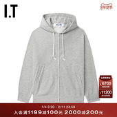 GARCONS川久保玲情侣款 纯色连帽拉链卫衣 COMME des CDG PLAY