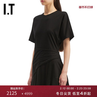 IT 3.1 Phillip Lim女装短袖连衣裙新款时尚气质不规则裙摆中长裙