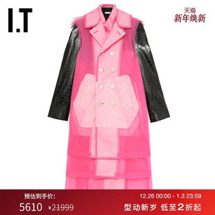 CDG HOMME COMME GARCONS PLUS男解构感材质拼接风衣外套 des