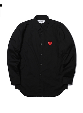 IT CDG PLAY COMME des GARÇONS川久保玲男装长袖衬衫饰爱心刺绣