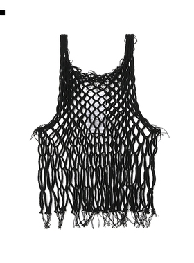 IT MM6 Maison Margiela女装渔网吊带上衣新款编织外搭215322XM