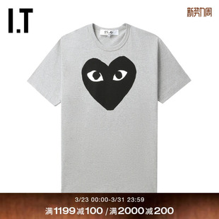 COMME PLAY des GARCONS川久保玲情侣爱心logo装 T恤 饰短袖 CDG