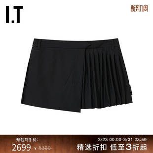 不对称褶裥半身裙A字裙新款 WHITE™女装 OFF