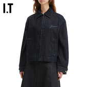 翻领拉链牛仔夹克新款 JACQUEMUS女装 简约复古休闲外套W0100AXP