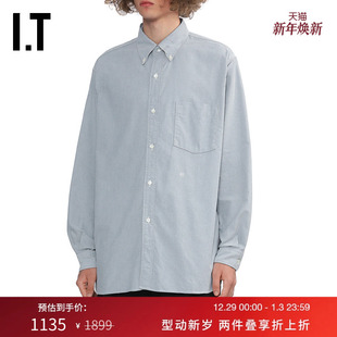 新款 衬衫 纯色长袖 简约通勤宽松翻领衬衣GF350EMP nanamica男装