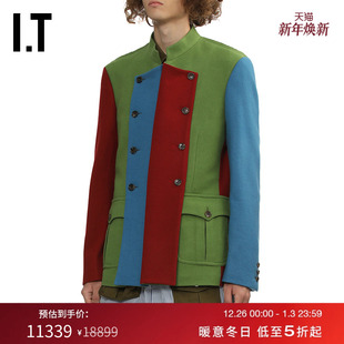 des GARCONS HOMME 色彩感拼接毛呢西装 COMME PLUS男装 CDG