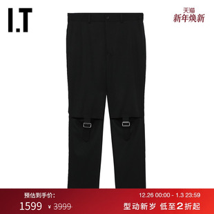 des GARCONS 直筒长裤 CDG 饰绊带西裤 COMME BLACK情侣款 HOMME