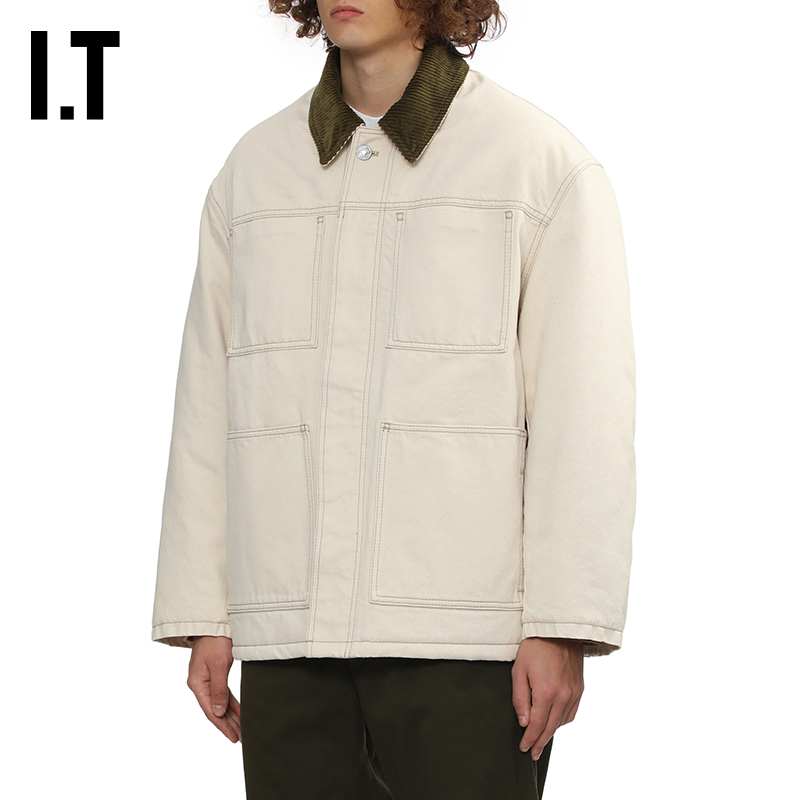 ITAMI翻领排扣牛仔夹克