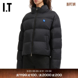 立领拉链羽绒服新款 error女装 廓形绗缝羽绒外套4201BKXP ADER