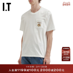 IT CHERRY LOS ANGELES男装短袖T恤新款休闲美式印花半袖05AWHTMQ