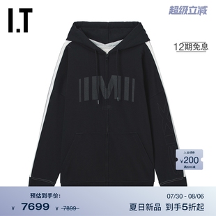 Margiela女裝 Maison 連帽夾克新款 MM6 設(shè)計(jì)感拼接拼色衛(wèi)衣外套