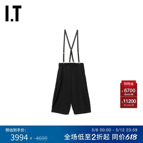 IT背带阔腿裤露踝裤日系文艺风