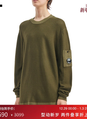 IT C.P.COMPANY男装圆领针织衫新款简约休闲风拼色薄毛衣03247FMP