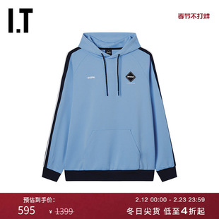 IT F.C.REAL BRISTOL男装连帽卫衣新款活力运动风条纹边饰连帽衫