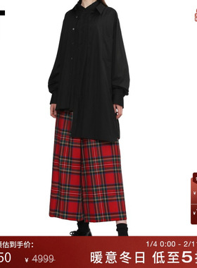 IT CDG COMME des GARCONS女不对称叠层假两件衬衫新款日系设计感