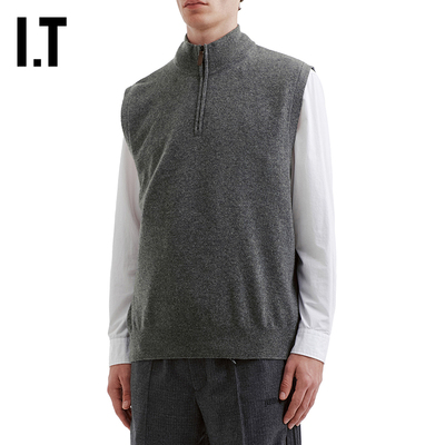 ITSSSTEIN半拉链立领针织马甲