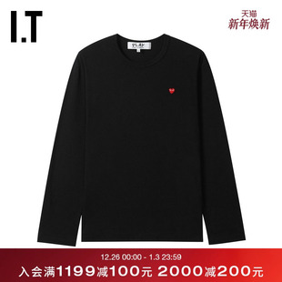 CDG GARCONS川久保玲情侣圆领长袖 PLAY des T恤休闲基础 COMME