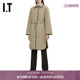 rag 翻领大衣新款 中长款 绗缝棉服长外套RA4B25XQ bone女装