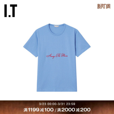 IT JW Anderson男装圆领短袖T恤新款字母刺绣休闲上衣032837MQ