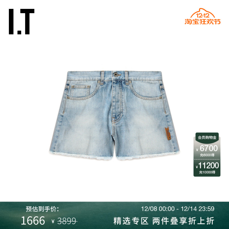 ITOFF-WHITE™毛边牛仔短裤