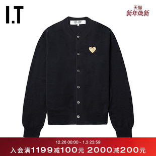 COMME PLAY des GARCONS川久保玲情侣款 圆领羊毛针织开衫 CDG