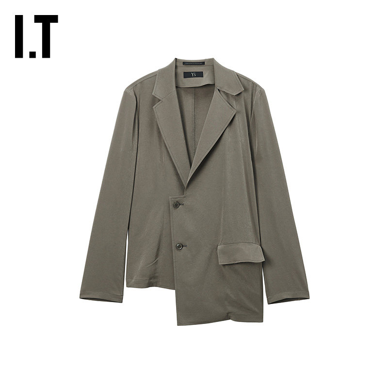 IT Y's女装不对称设计西装夹克新款日系设计感西服外套J01BEIXQ,女装/女士精品,西装,淘宝优惠券,粉丝福利购,淘宝优惠卷