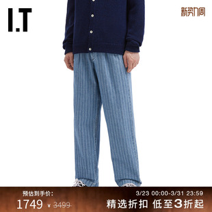 长裤 休闲裤 新款 复古时尚 39FBLUMP 竖条纹拼色直筒裤 NOAH男装