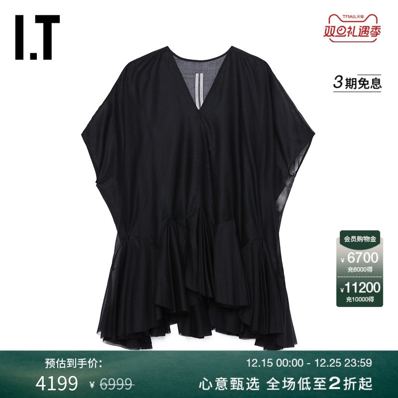 ITRickOwensV领短袖连衣裙