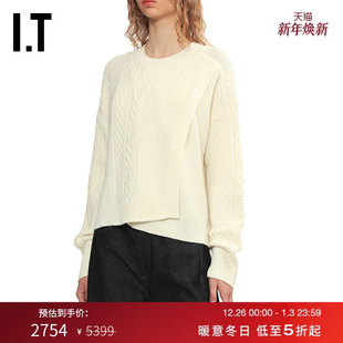 Lim女装 Phillip 羊毛针织衫 新款 质感纯色叠层绞花毛衣 时尚 3.1