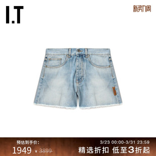 新款 毛边牛仔短裤 WHITE™女装 190000XO OFF