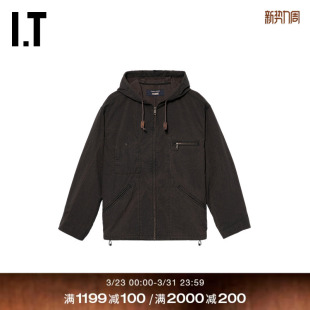 CDG HOMME男装 COMME GARCONS 连帽拉链夹克外套复古休闲风 des