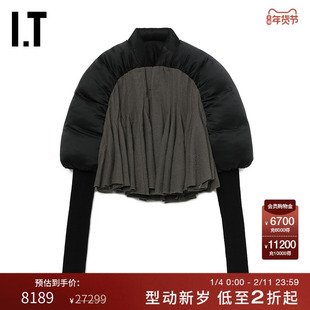 IT Rick Owens女装廓形羽绒外套新款前卫拼色拼接羽绒服0781WNXL