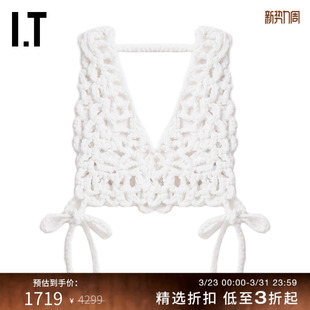 时髦个性 镂空粗织马甲新款 编织短外搭270091XP 日本ENFÖLD女装