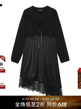 IT Simone Rocha女装长袖连衣裙新品优雅轻熟蕾丝透视拼接721753X