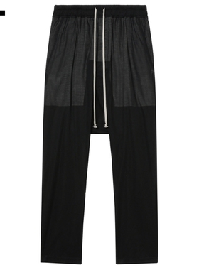 IT Rick Owens男装微透落裆长裤新款潮流质感休闲裤直筒裤5380CVM