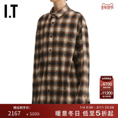 JUUN.J男装 长袖 格纹衬衫 新款 复古质感立体菱格纹理格子上衣