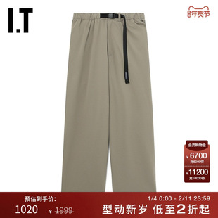 IT DESCENDANT男装宽松西装裤长裤新款简约通勤露踝裤LPTM03MM