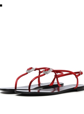 IT GIUSEPPE ZANOTTI女款夹脚凉鞋时髦气质平底鞋单鞋0027001J