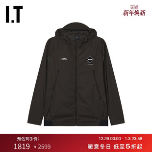 连帽拉链夹克新款 BRISTOL男装 酷感户外风纯色薄外套 F.C.REAL