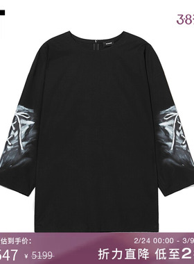 IT We11Done女装廓形袖上衣新款酷感时尚oversize宽松上衣185UBK