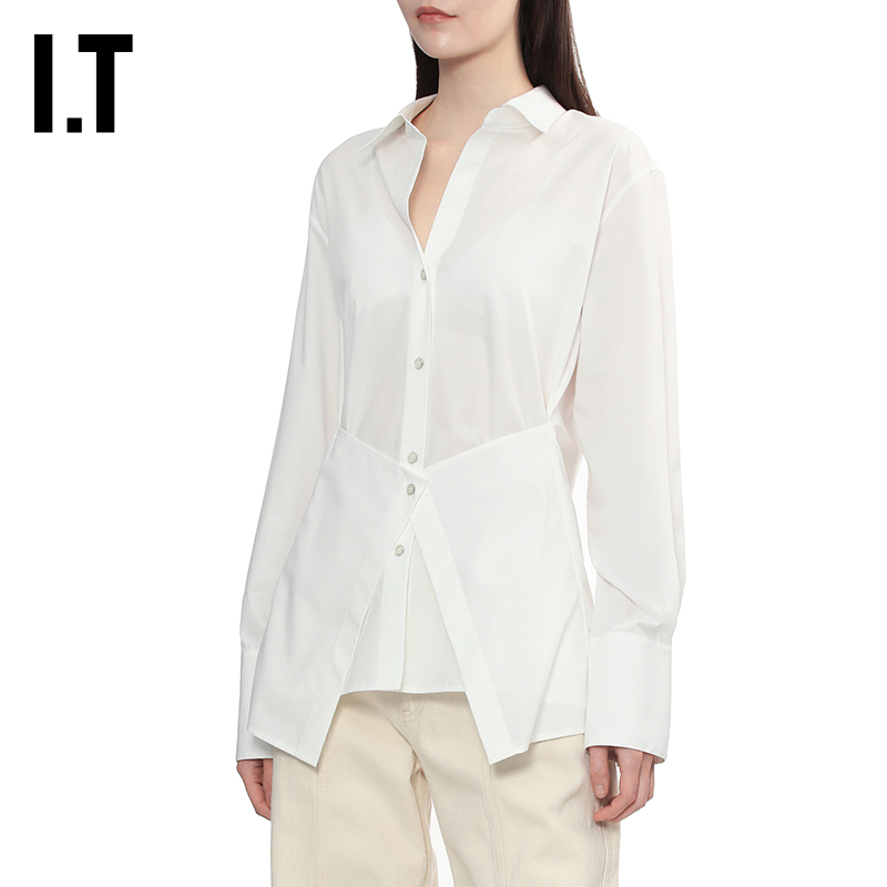 ITHELMUTLANG纯色长袖衬衫