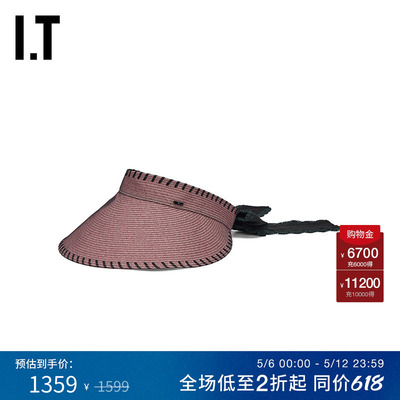 IT 日本CA4LA女款宽檐空顶帽新款户外度假风蝴蝶结装饰女帽2672PI