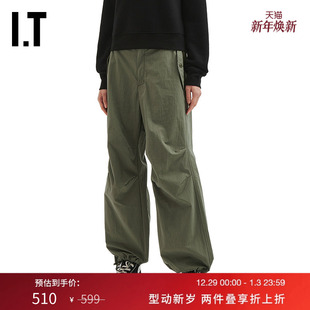 宽松工装 裤 休闲裤 WITTH G6005XWP 褶饰伞兵裤 LOVE女装 新款 长裤