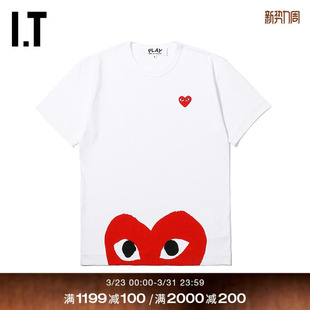 GARÇONS des PLAY男装 短袖 爱心印花 T恤新品 COMME