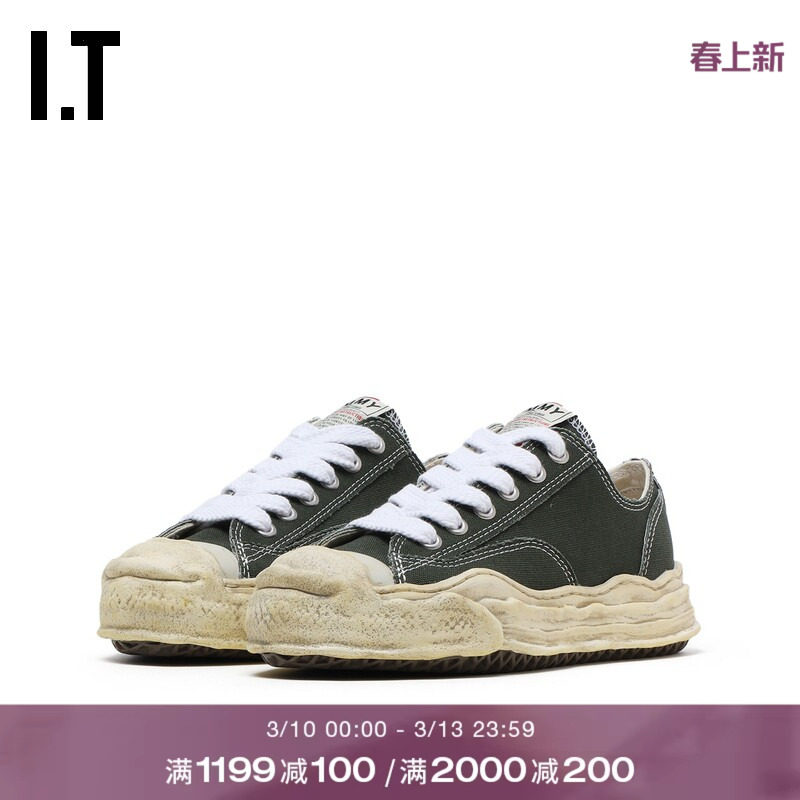IT Mihara Yasuhiro女款做旧运动鞋新款酷感街头厚底帆布鞋33GREN