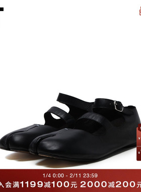 IT Maison Margiela女款分趾皮鞋新款复古文艺饰袢带单鞋09PR013O